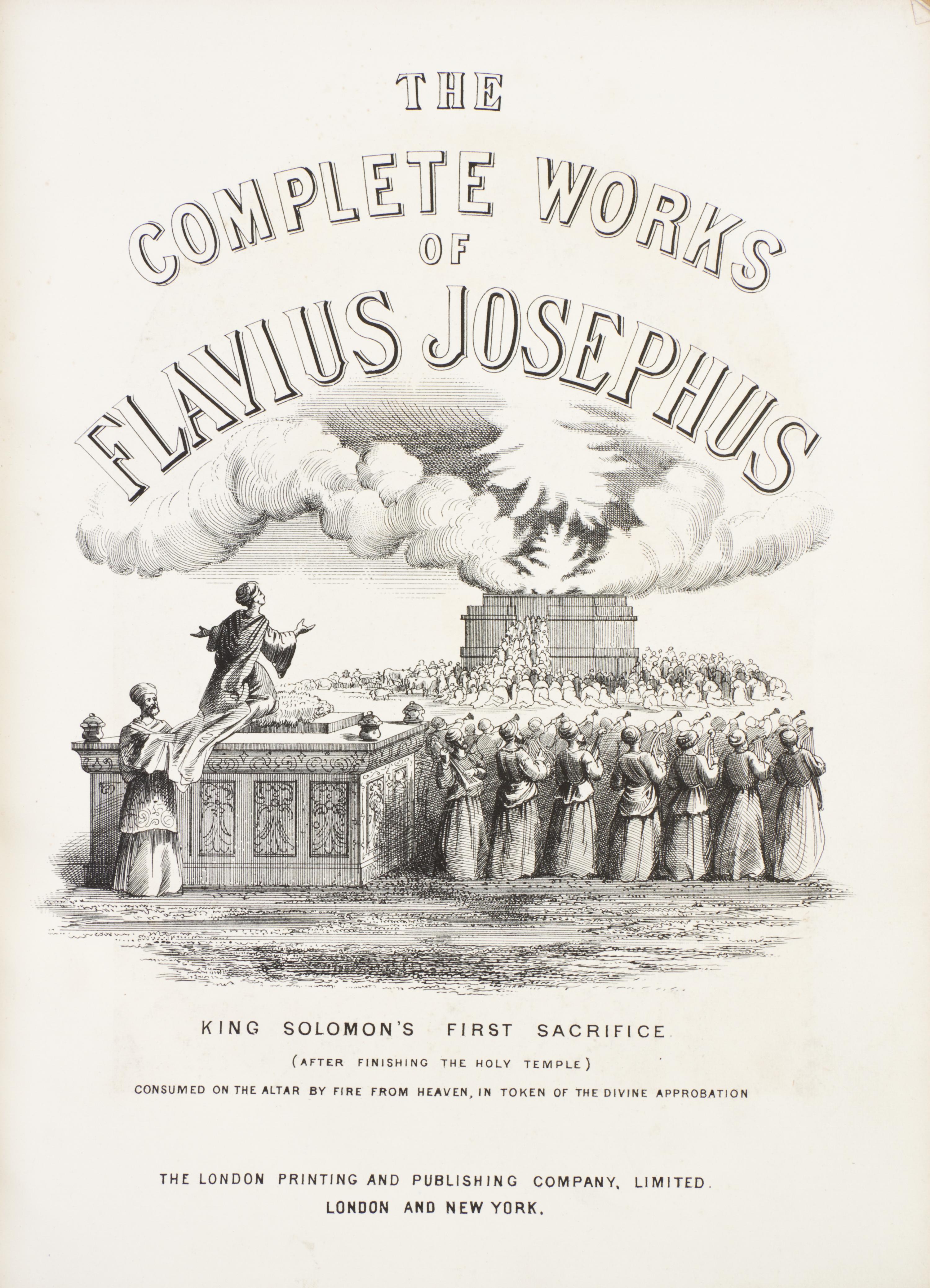 (JOSEPHUS, FLAVIUS) WHISTON, WILLIAM, trans. The Complete Works. London, n.d.