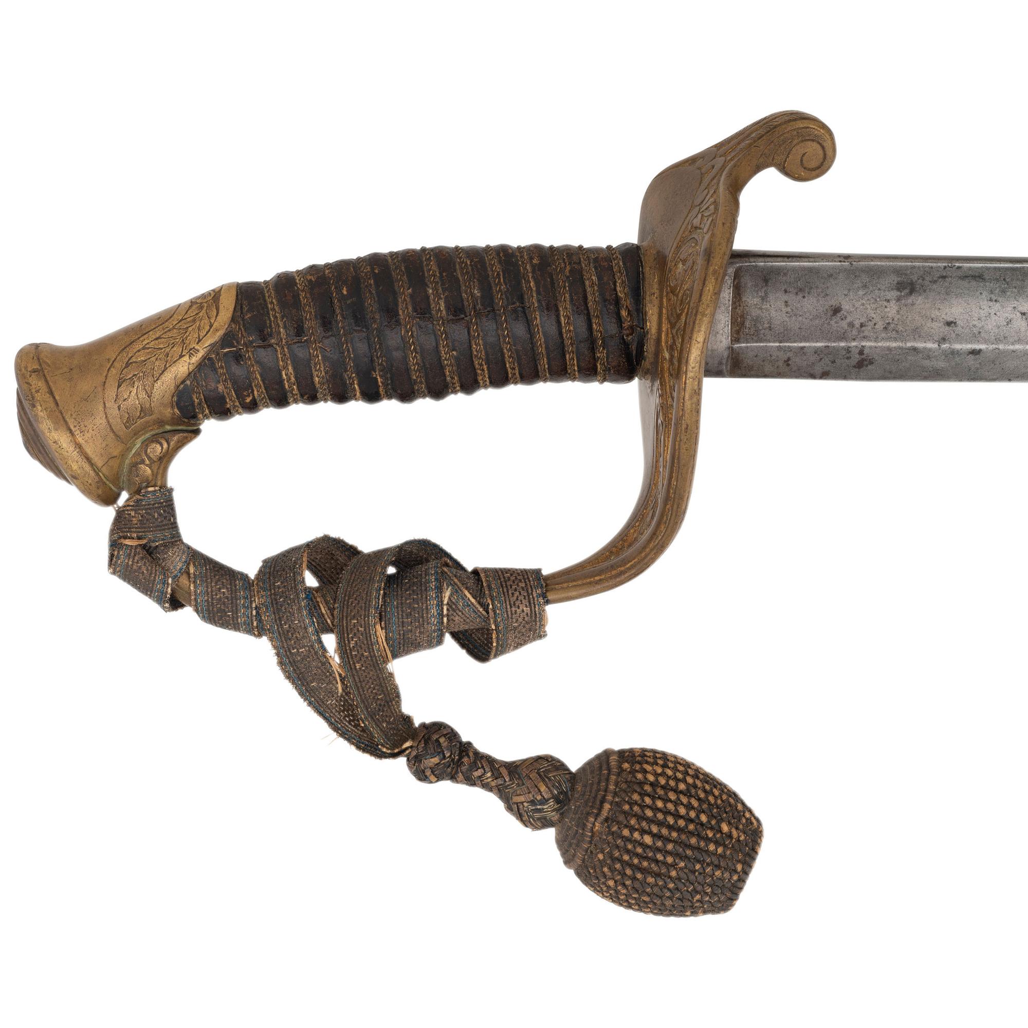 1850 Foot Officers Sword Identified to Captain Julius Ellendorf - 42nd NY and 93rd NY Infantry - WIA at Cold Harbor