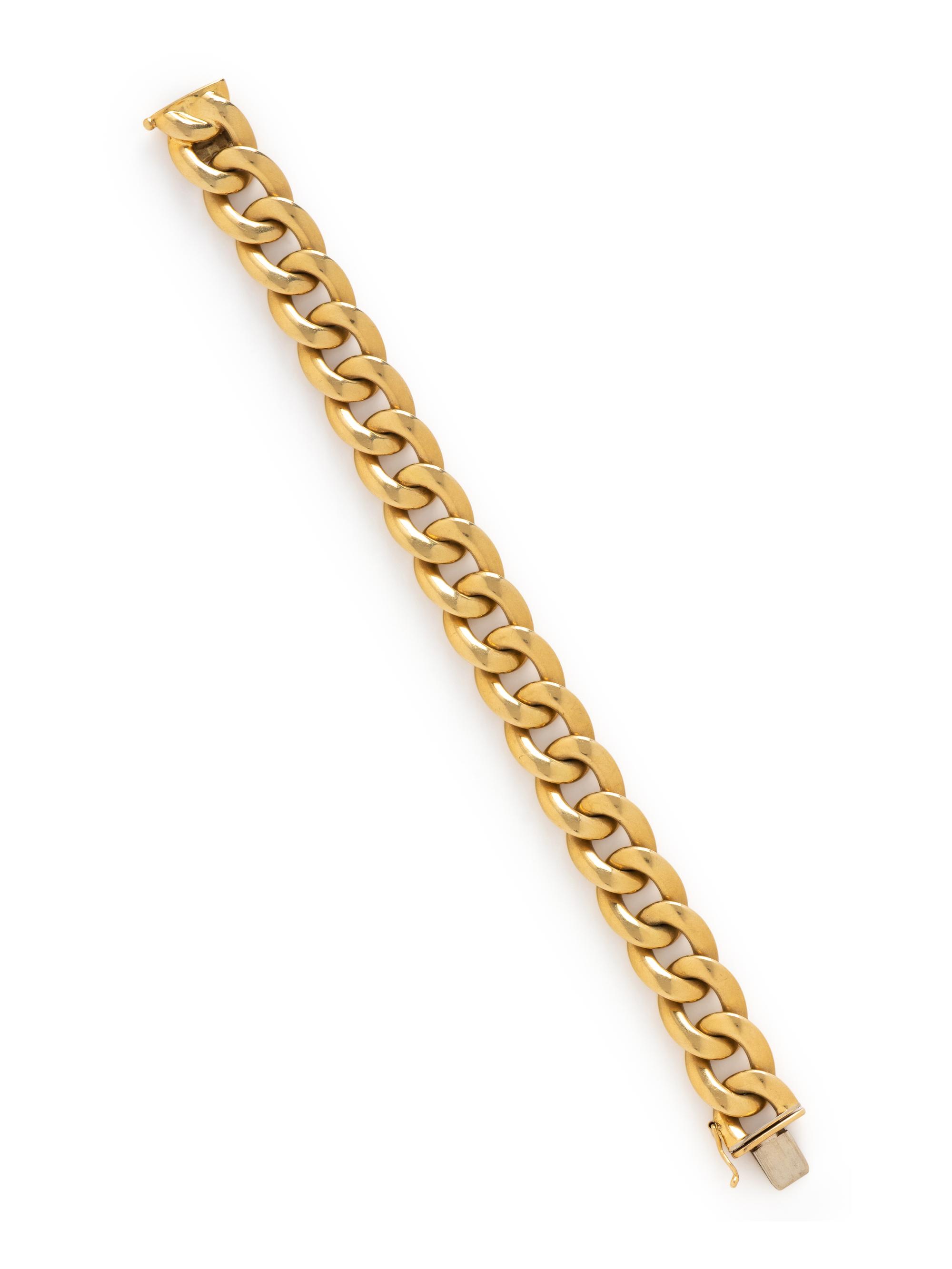 YELLOW GOLD CURB LINK BRACELET
