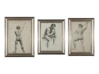 A Group of Three Male Nudes , 1824-1830