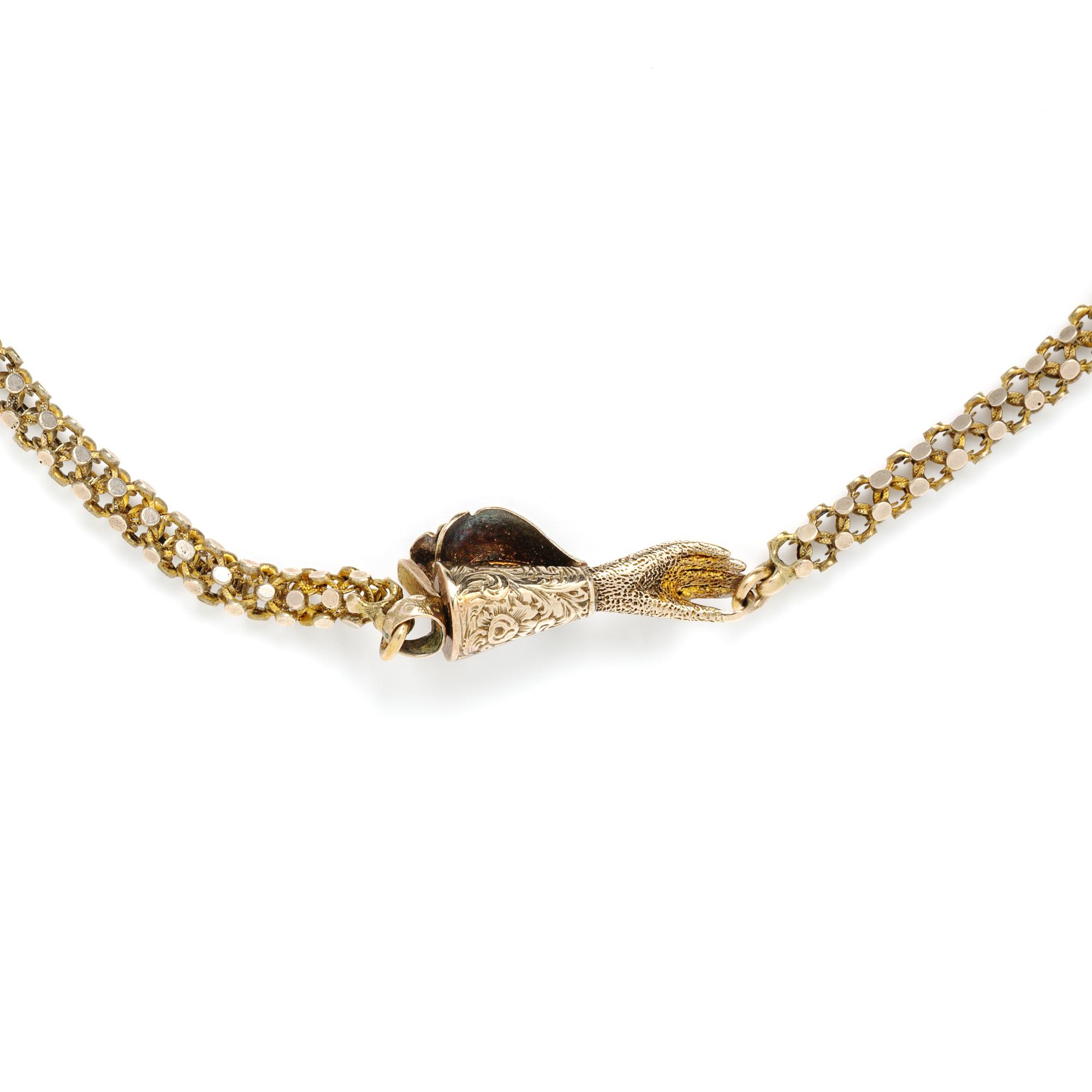 VICTORIAN, YELLOW GOLD NECKLACE
