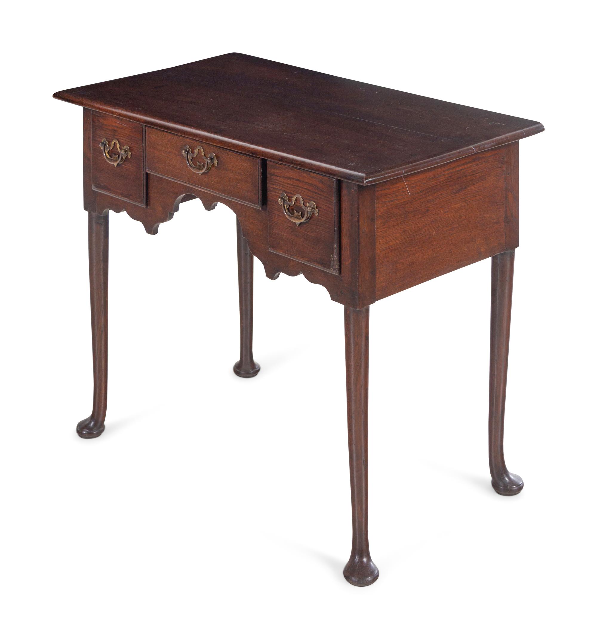 A Queen Anne Carved Oak Dressing Table