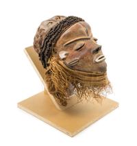 A Pende Wood and Raffia Initiation Ceremony Mask Height 13 3/4 inches. — CONGO, 19TH/20TH CENTURY