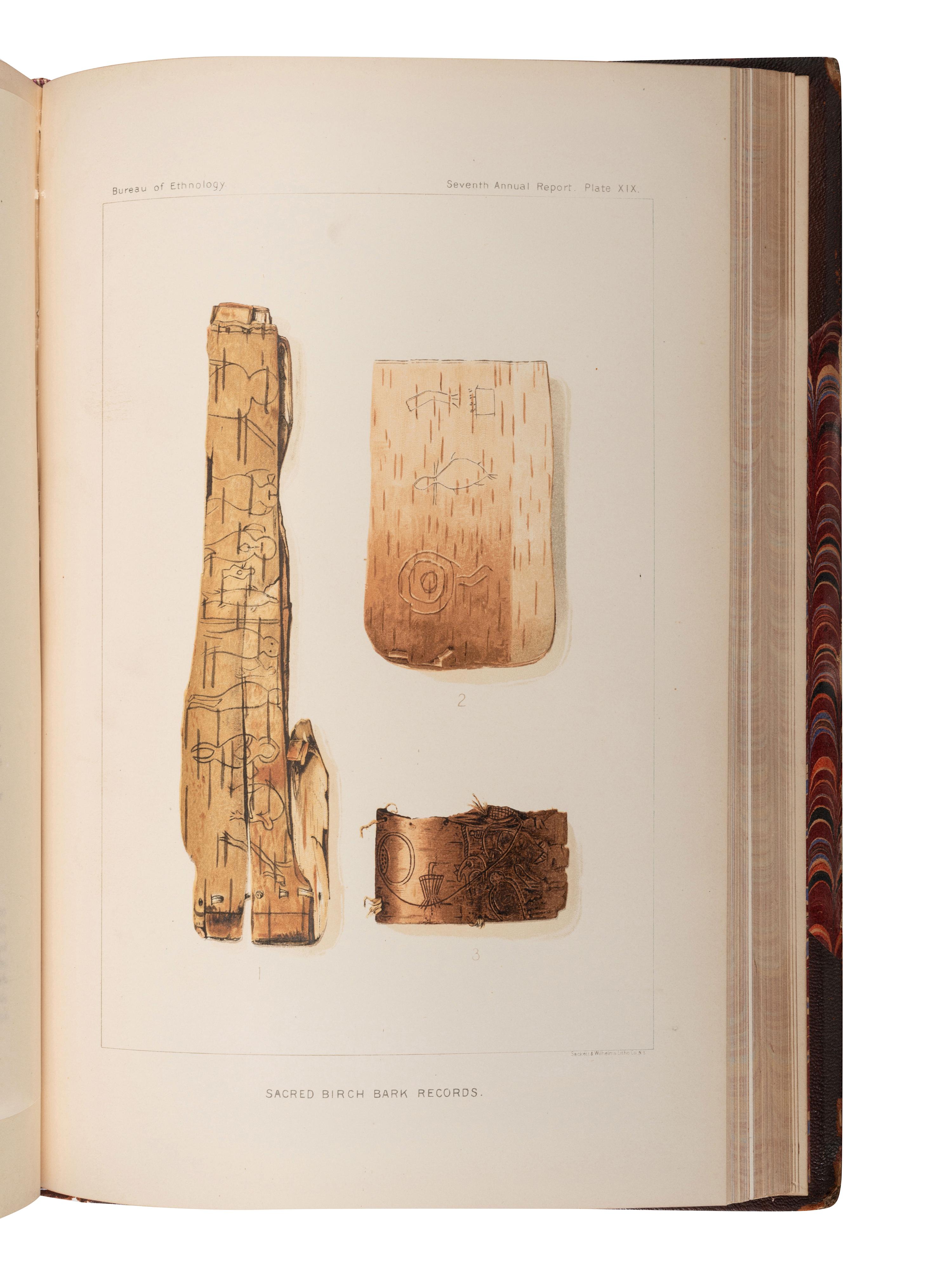 [NATIVE AMERICANS - ETHNOLOGY]. A group of ethnology reports and books regarding the Ojibwe, Sioux, and broad studies of tribes in North and South America, comprising: