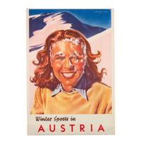 [TRAVEL POSTERS]. Winter Sports in Austria . Vienna: F. Adametz, [ca 1950s].