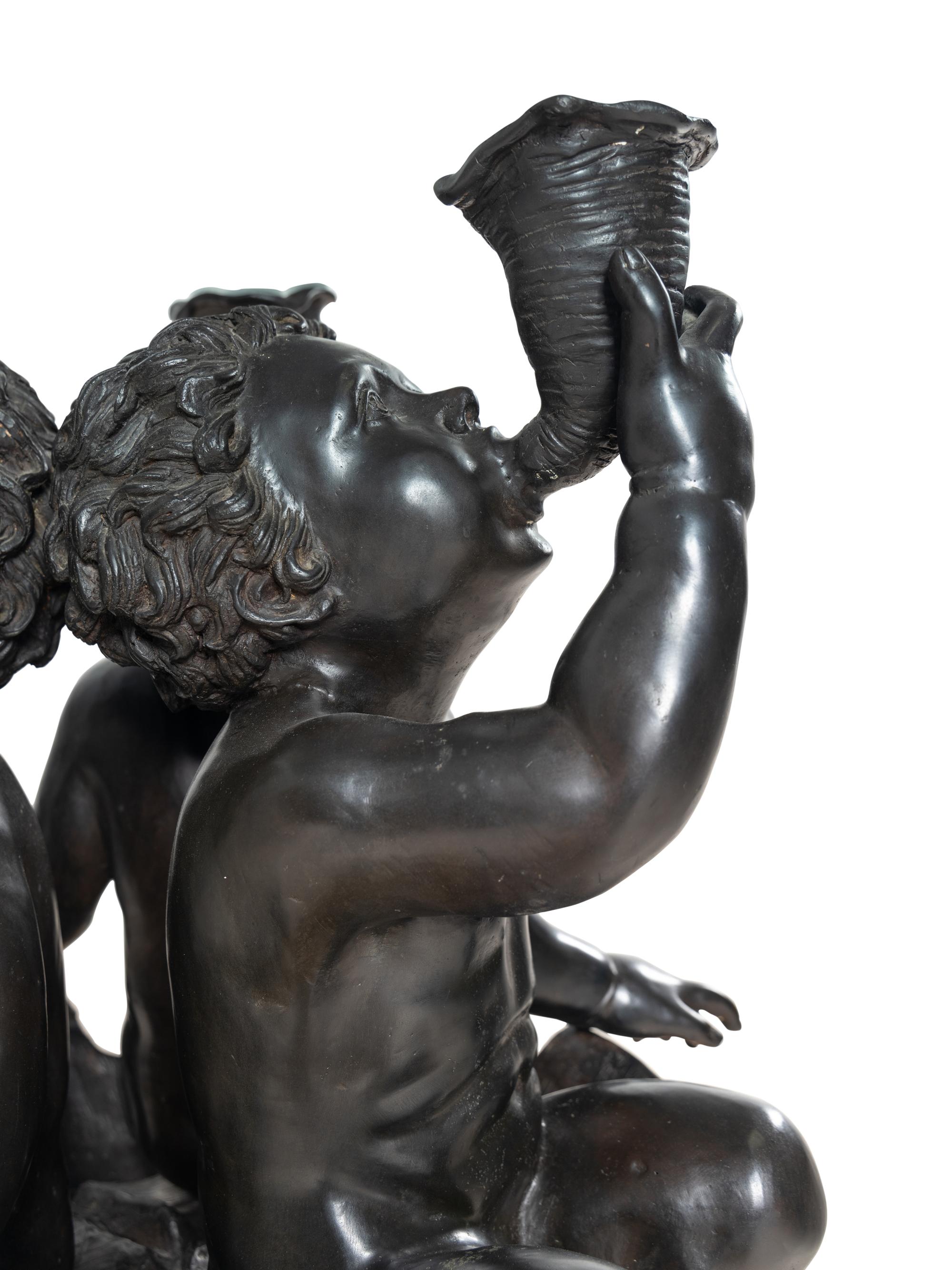 A Continental Patinated Cast Metal Center Table