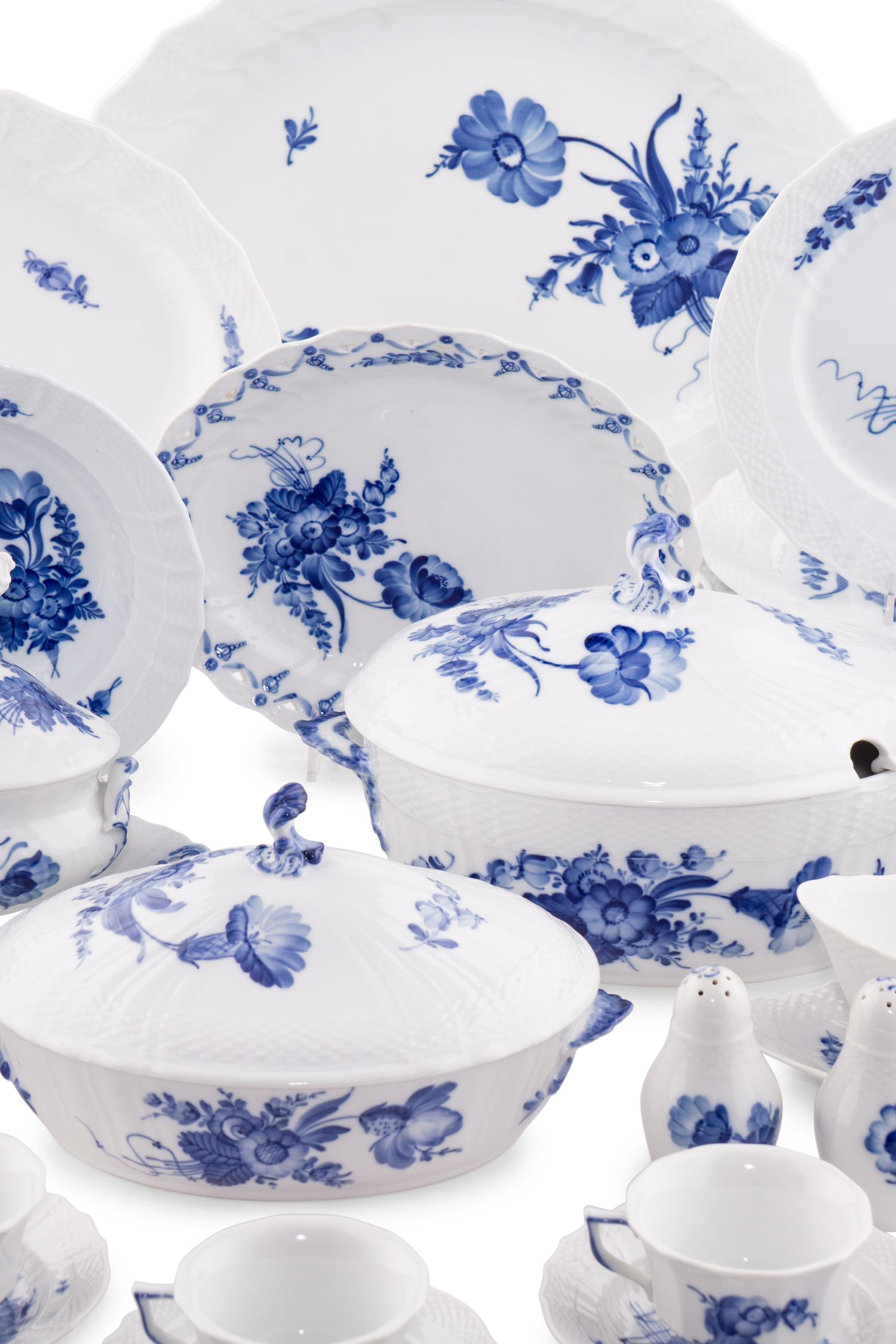 A Royal Copenhagen Assembled Porcelain Dinner Service