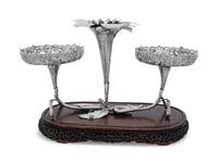 A Chinese Export Silver Epergne