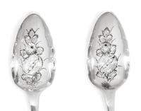 A Pair of Scottish George IV Silver Berry Spoons