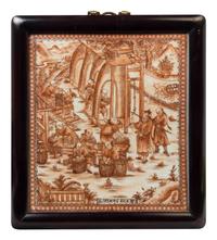A Set of Chinese Export Porcelain Plaques Portraying Porcelain Production