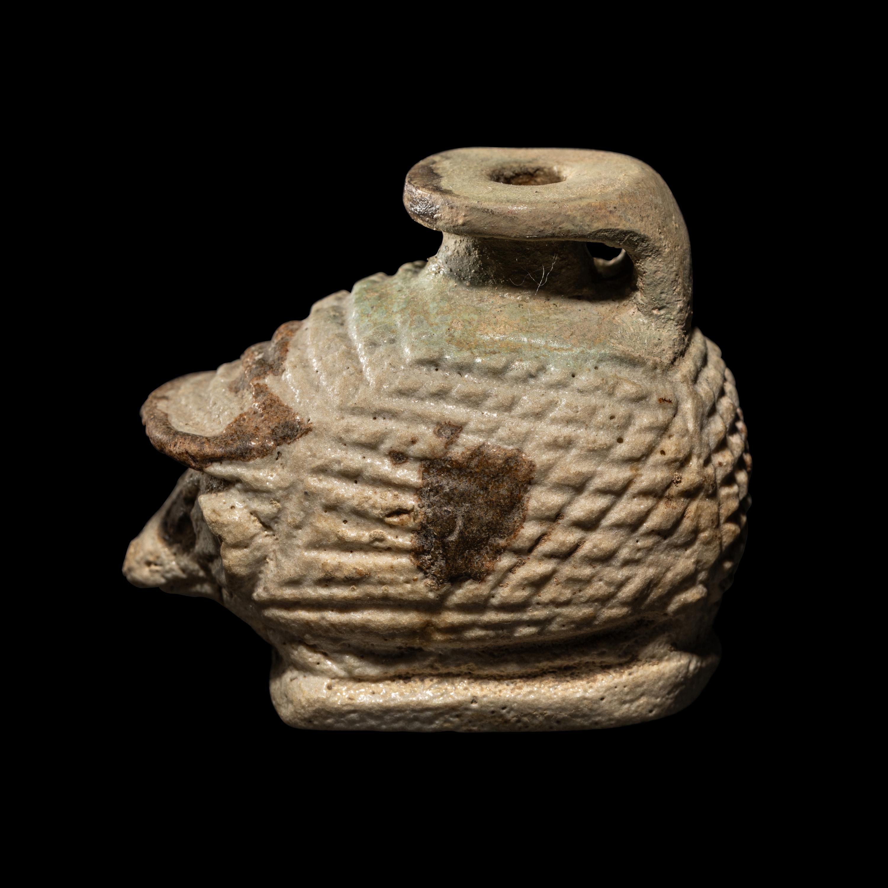A Rhodian Faience Aryballos in the Form of a Hedgehog