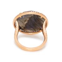 LABRADORITE AND DIAMOND RING