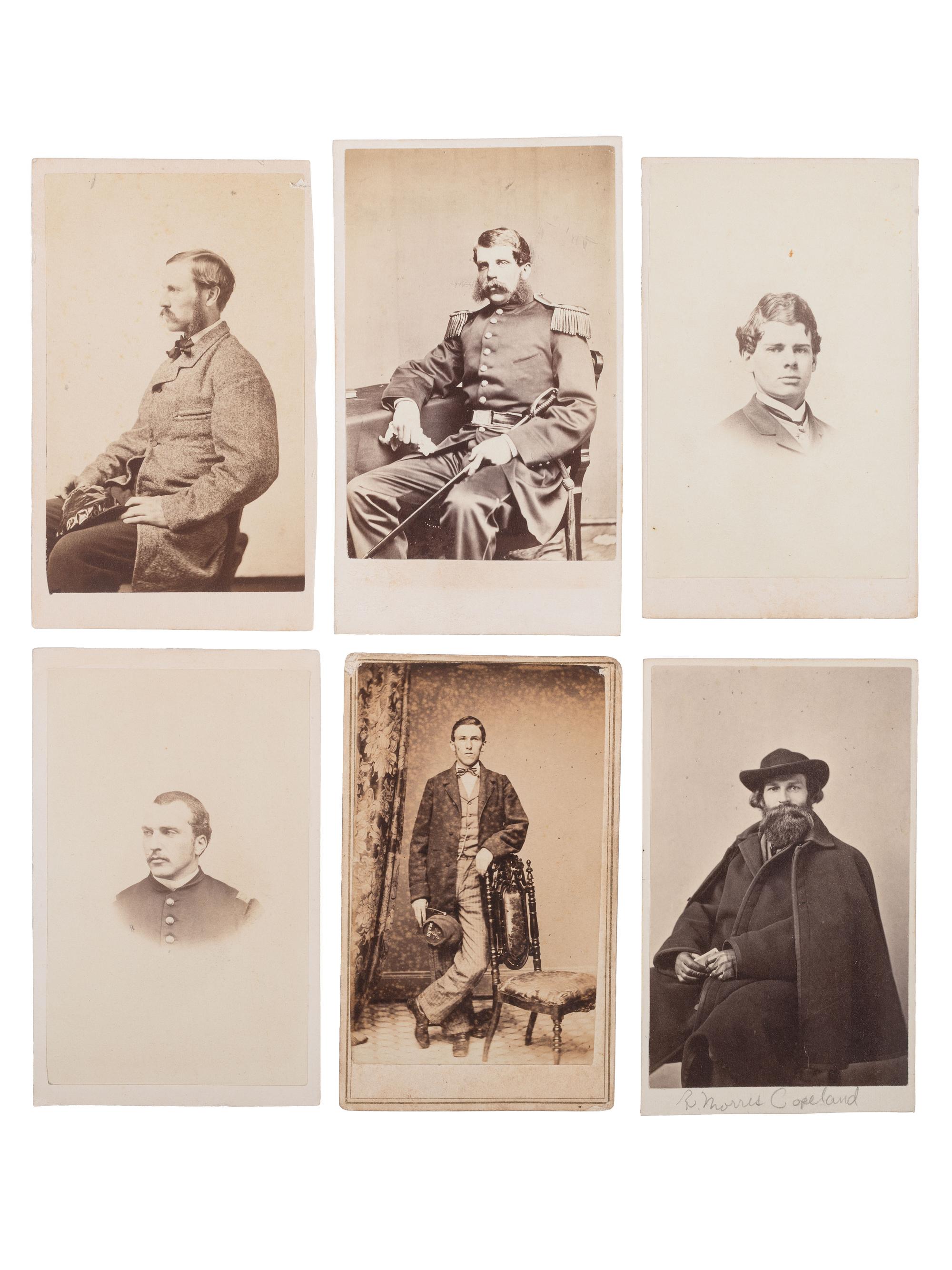 [CIVIL WAR]. 18 CDVs of officers of the 2nd Massachusetts Infantry, which saw extensive combat at Antietam and Gettysburg.