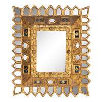 A Spanish Baroque Style Giltwood Mirror