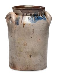 A J. Bennage and J. A. Sutherland One-Gallon Lidded Stoneware Jar