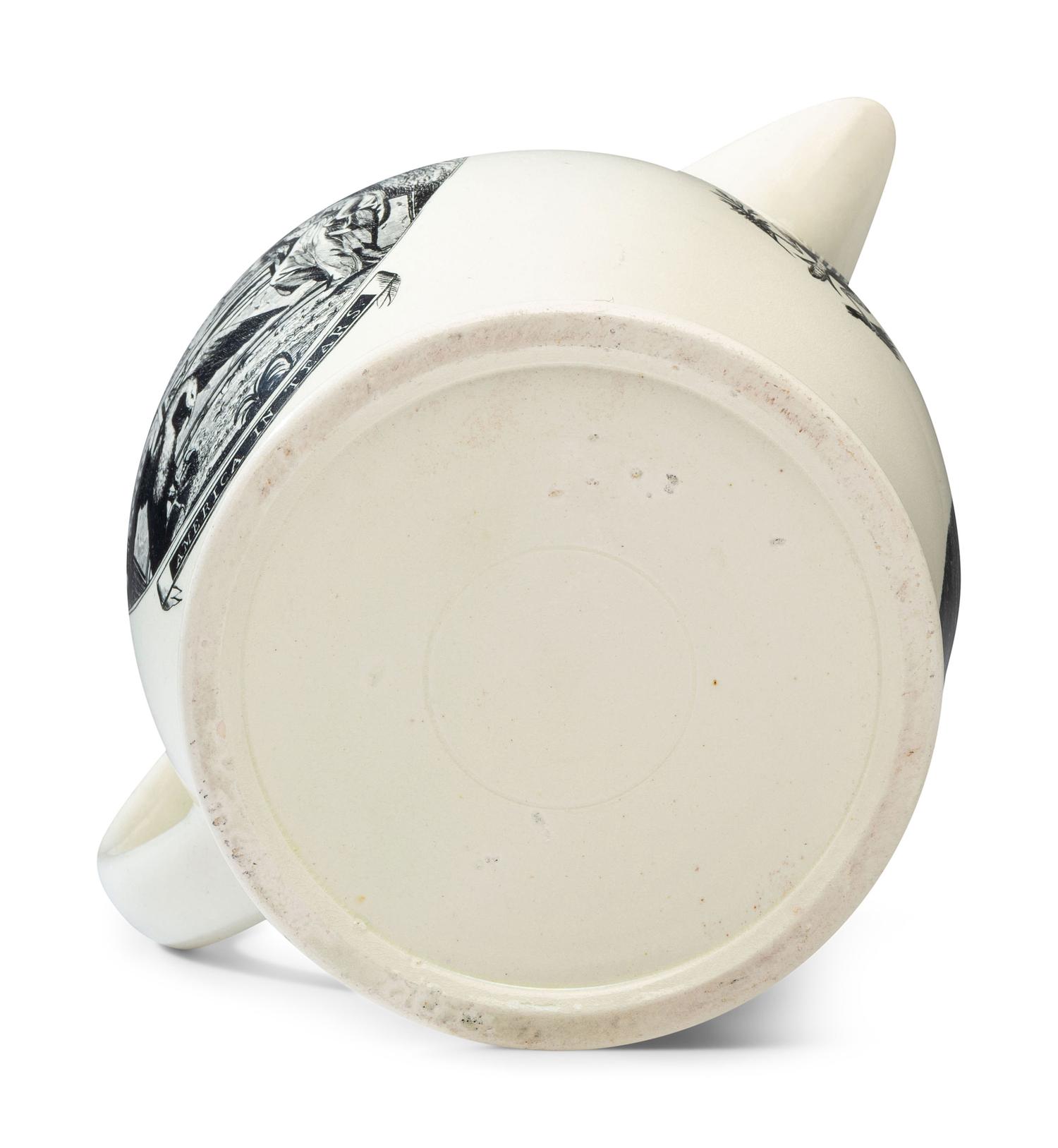 A Liverpool Creamware 'Washington in Glory, America in Tears' Pitcher