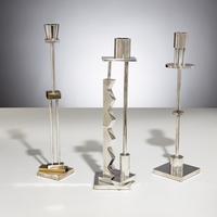 Ettore Sottsass (Italian, 1917–2007) — Candlestick Trio, c. 1985 for Swid Powell