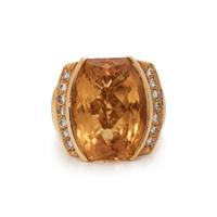 CITRINE AND DIAMOND RING