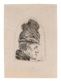 Grotesque Profile: Man in a High Cap