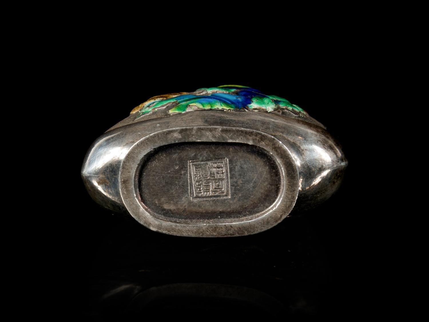 An Enamel on Silver Snuff Bottle