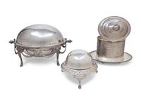 Three English Silver Plate Table Articles