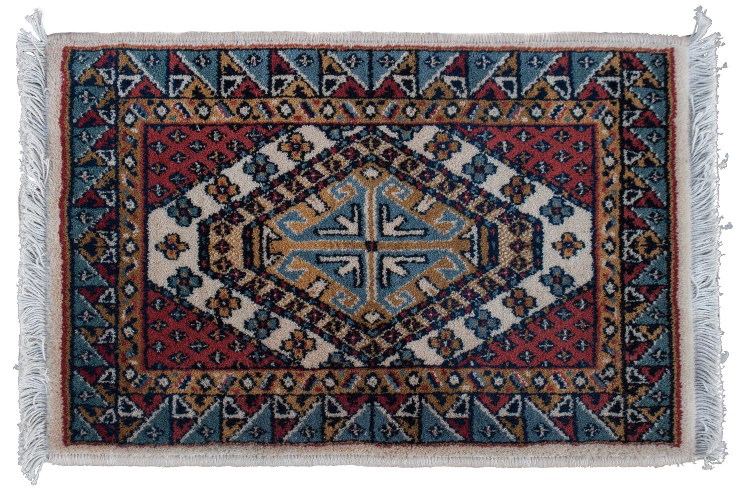 Two Wool Prayer Rugs Largest 2 feet x 1 foot 7 inches.