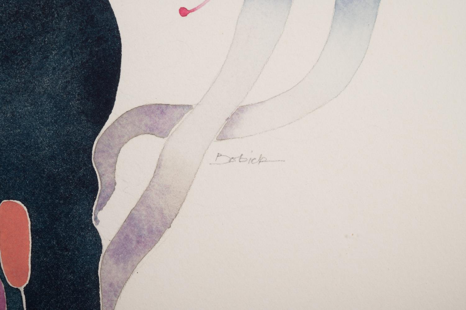 A Group of Four Abstract Works on Paper by 20th Century American Artists