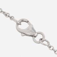 An 18K White Gold and Diamond Station Necklace