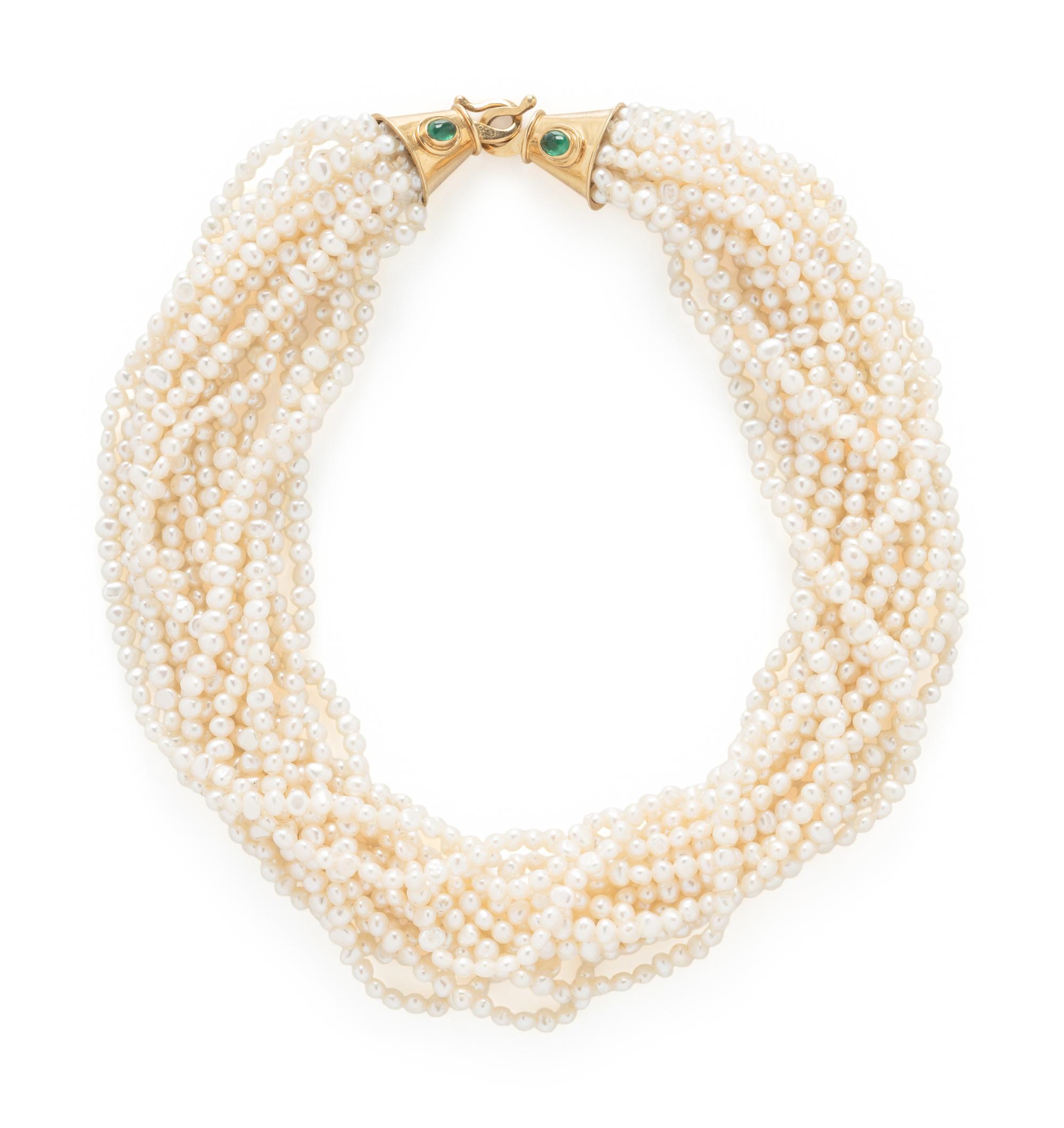 CULTURED PEARL TORSADE NECKLACE