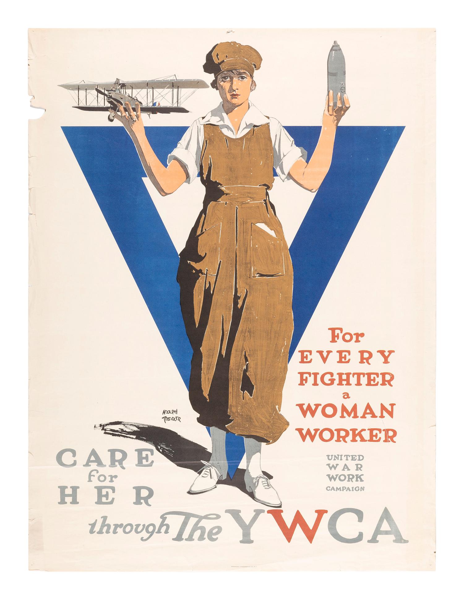 [WORLD WAR I]. A group of 4 posters highlighting women's involvement in the war effort, comprising: