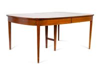 A George III Style Mahogany D-end Dining Table — 19TH CENTURY