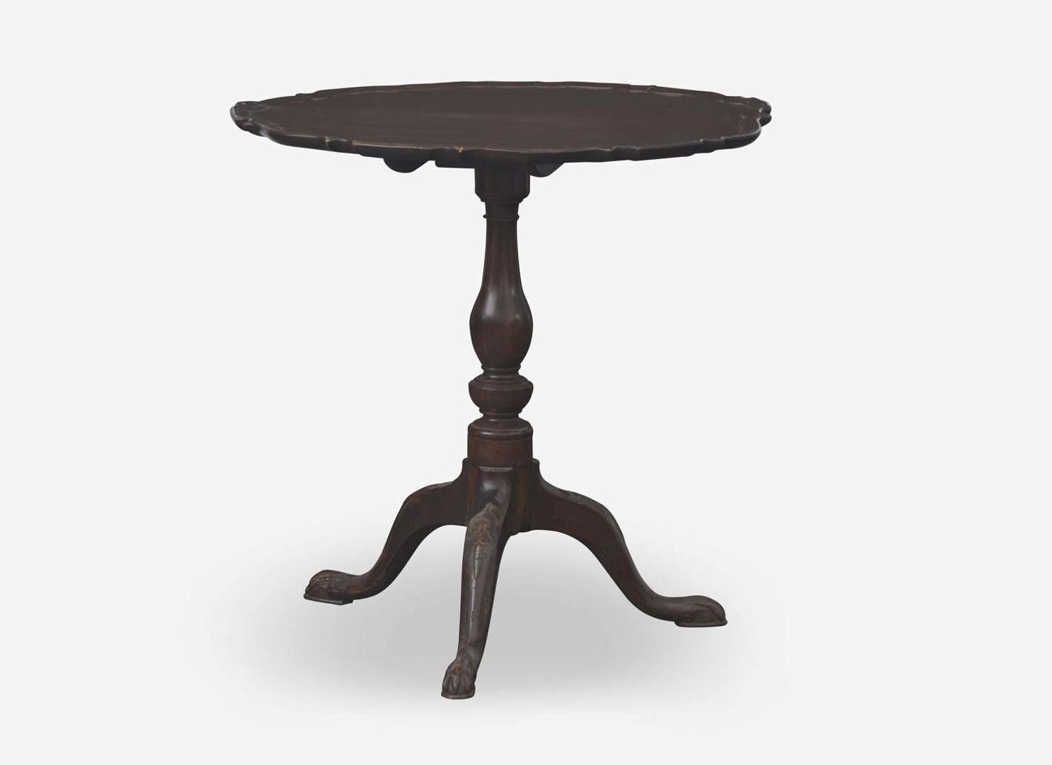 A George III carved mahogany tilt-top tea table, circa 1760