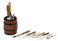 A Collection of American Decorative Kitchen Objects Height of cutlery box 18 1/2 inches. — 19TH/20TH CENTURY