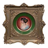A Pair of Vienna Porcelain Cabinet Plates in Giltwood Frames