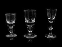 A Steuben Teardrop Glass Stemware Service