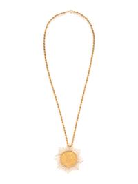 YELLOW GOLD AND COIN PENDANT/NECKLACE