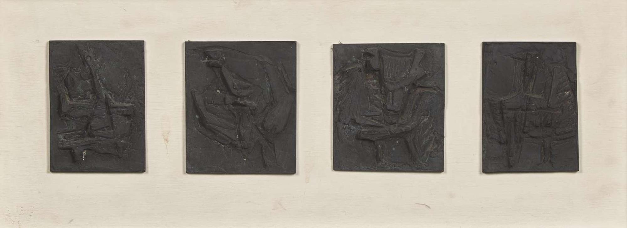 Bernard Meadows (British, 1915-2005) - Four Small Reliefs on Cock Theme