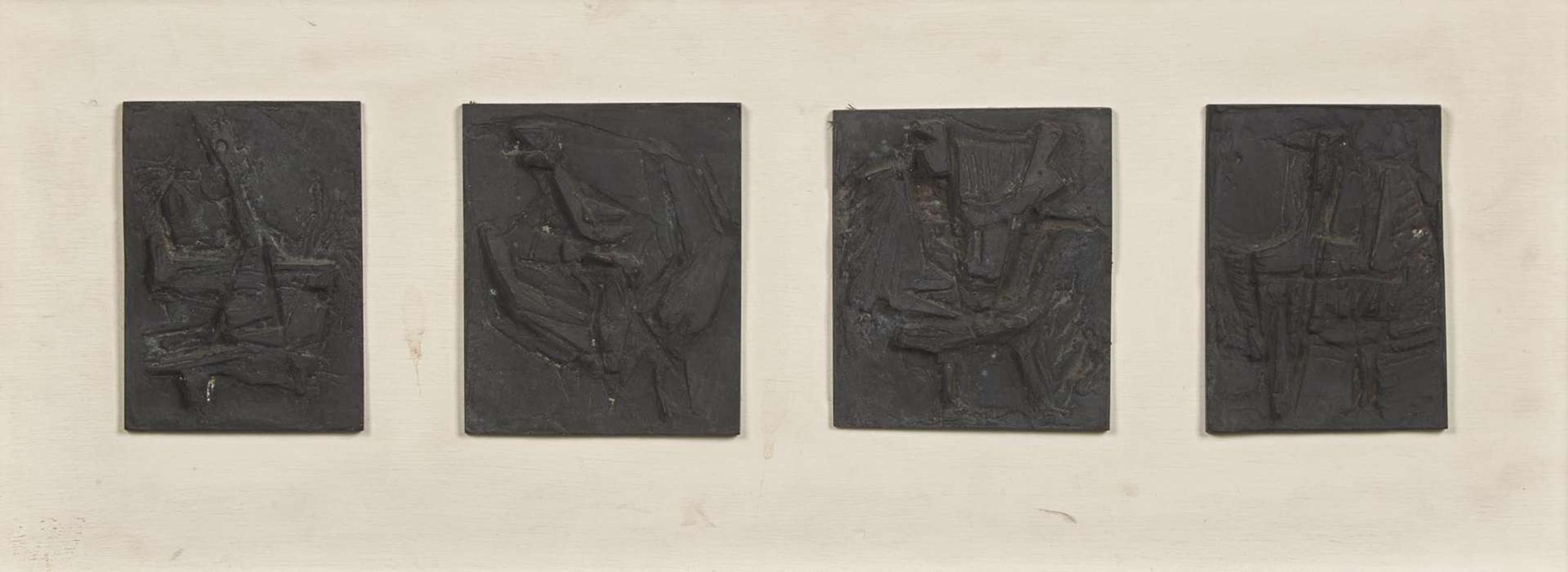 Bernard Meadows (British, 1915-2005) - Four Small Reliefs on Cock Theme