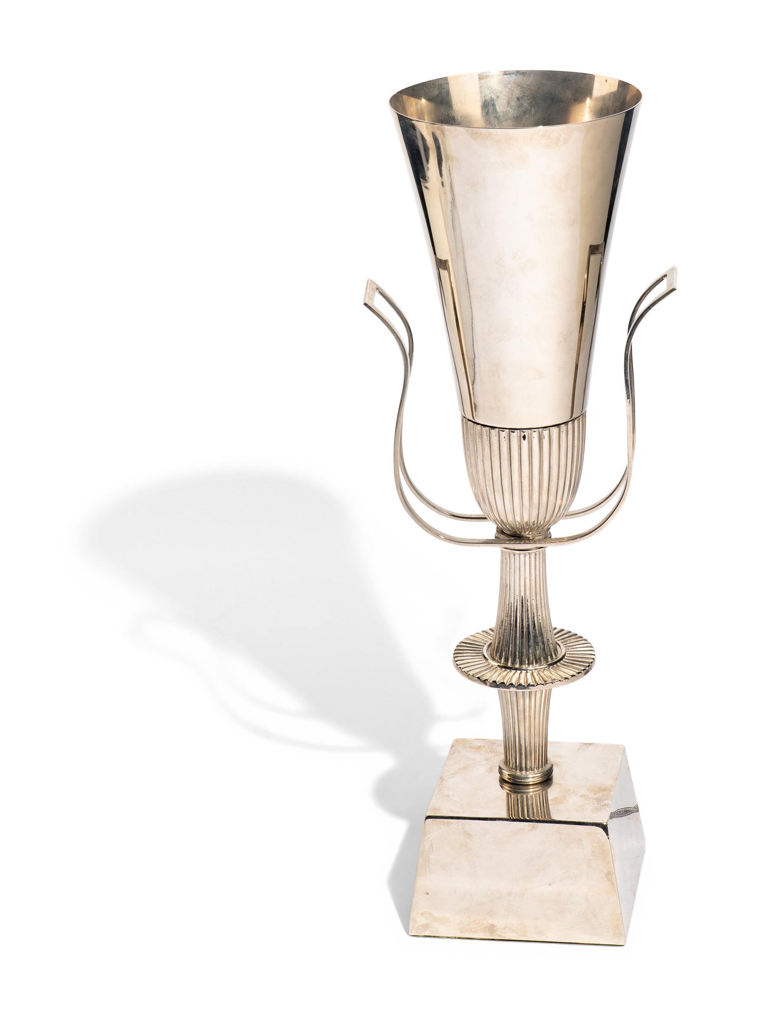 Urn-Shaped Table Lamp for Lightolier's Heritage Silver, c. 1940