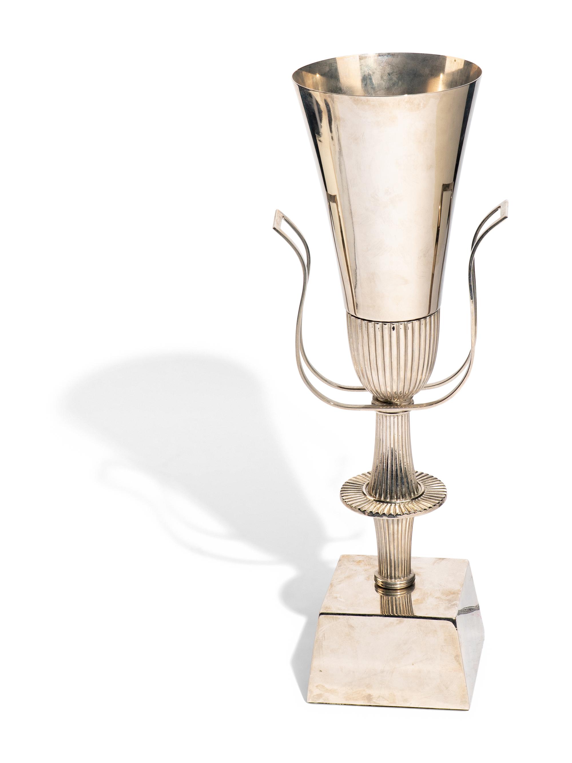 Urn-Shaped Table Lamp for Lightolier's Heritage Silver, c. 1940