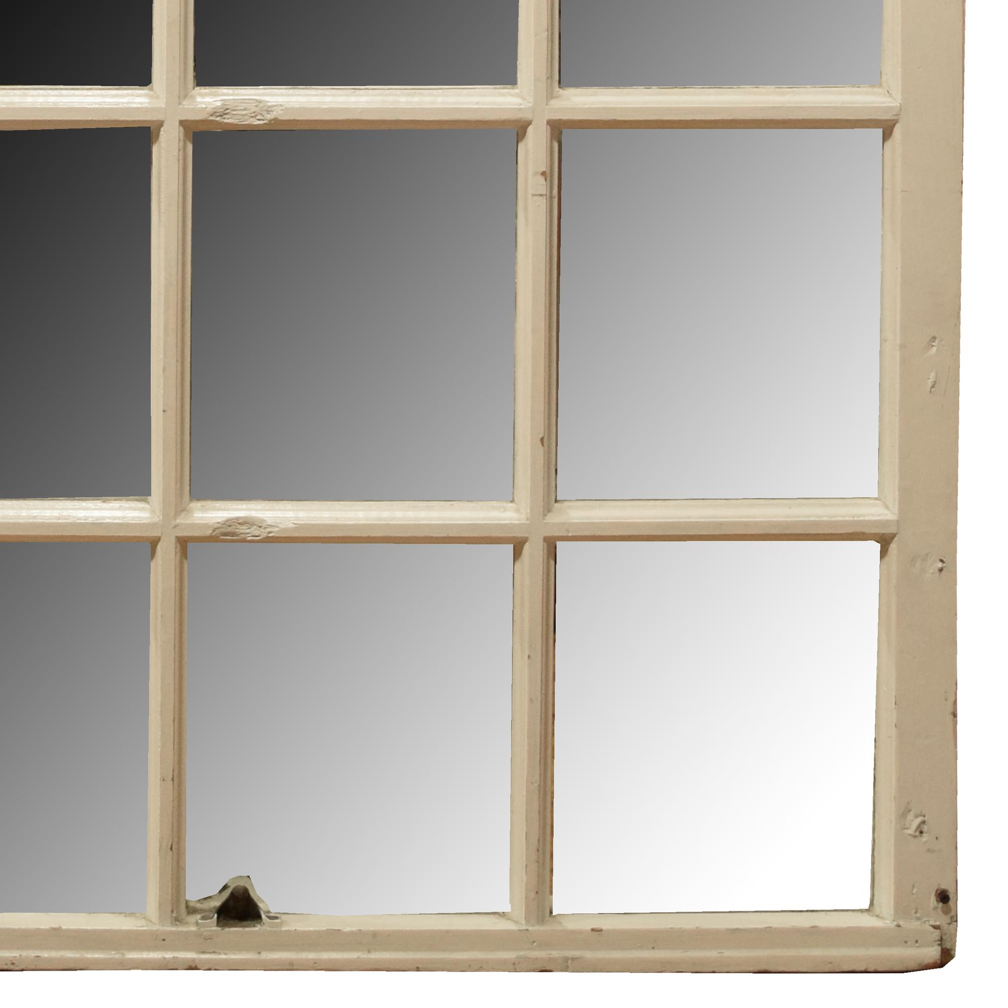 An Arch Topped Mirrored Window 45" W x 1.5" D x 62" H — United States, 20th Century