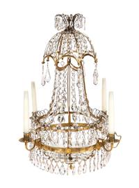 A German Cut Glass Chandelier