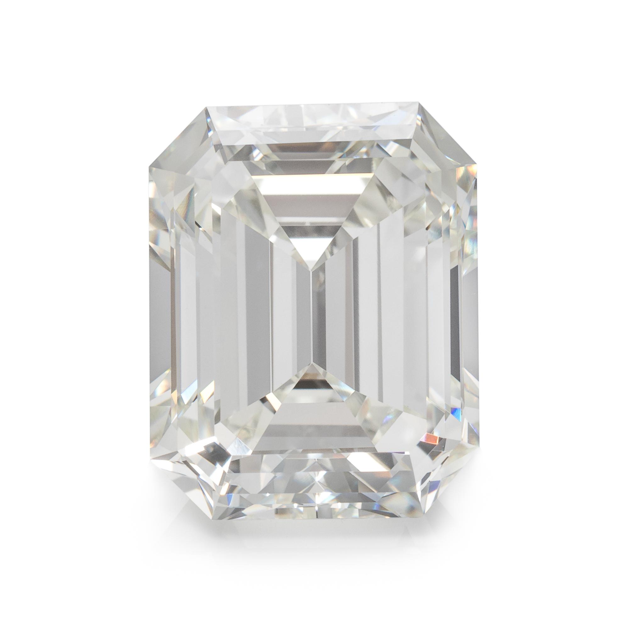 A 5.57 Carat Octagonal Step Cut Diamond,