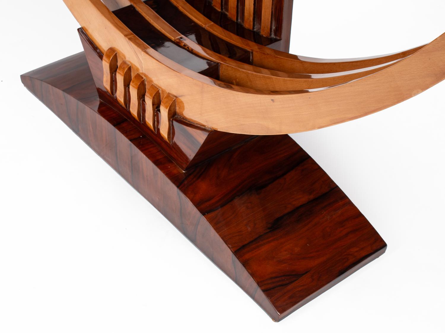 A Pair of Large Art Deco Style Two-Tone Console Tables