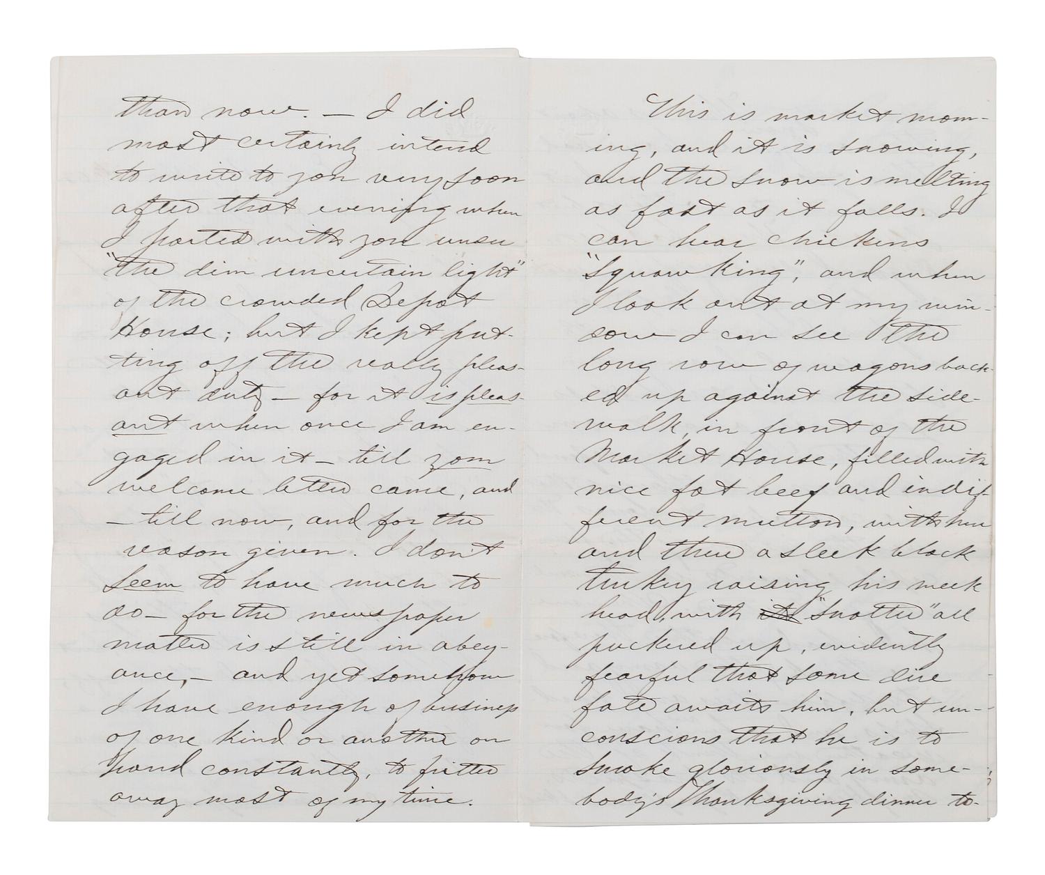 [CIVIL WAR]. Military preparations against a rebel attack by way of Canada and Lake Erie described in 18 pp. letter to Lt. Col. McCreary of the 145th Pennsylvania.