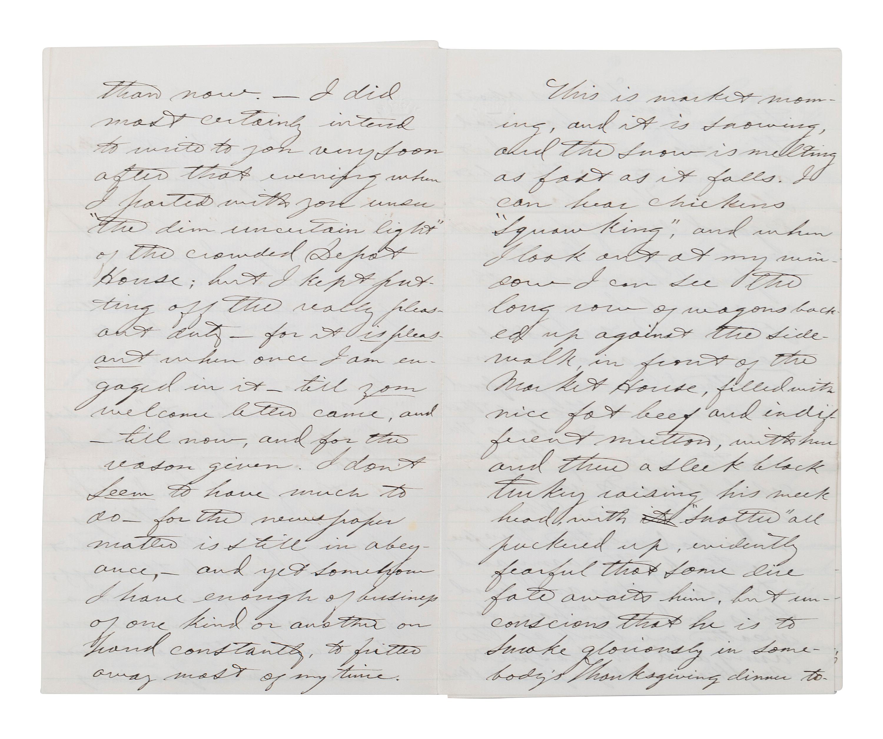 [CIVIL WAR]. Military preparations against a rebel attack by way of Canada and Lake Erie described in 18 pp. letter to Lt. Col. McCreary of the 145th Pennsylvania.
