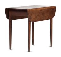 A Federal Inlaid and Carved Cherrywood Drop Leaf Table