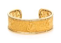 An 18 Karat Yellow Gold 'Romeo and Juliette' Cuff Bracelet, Carrera y Carrera, 18.70 dwts.