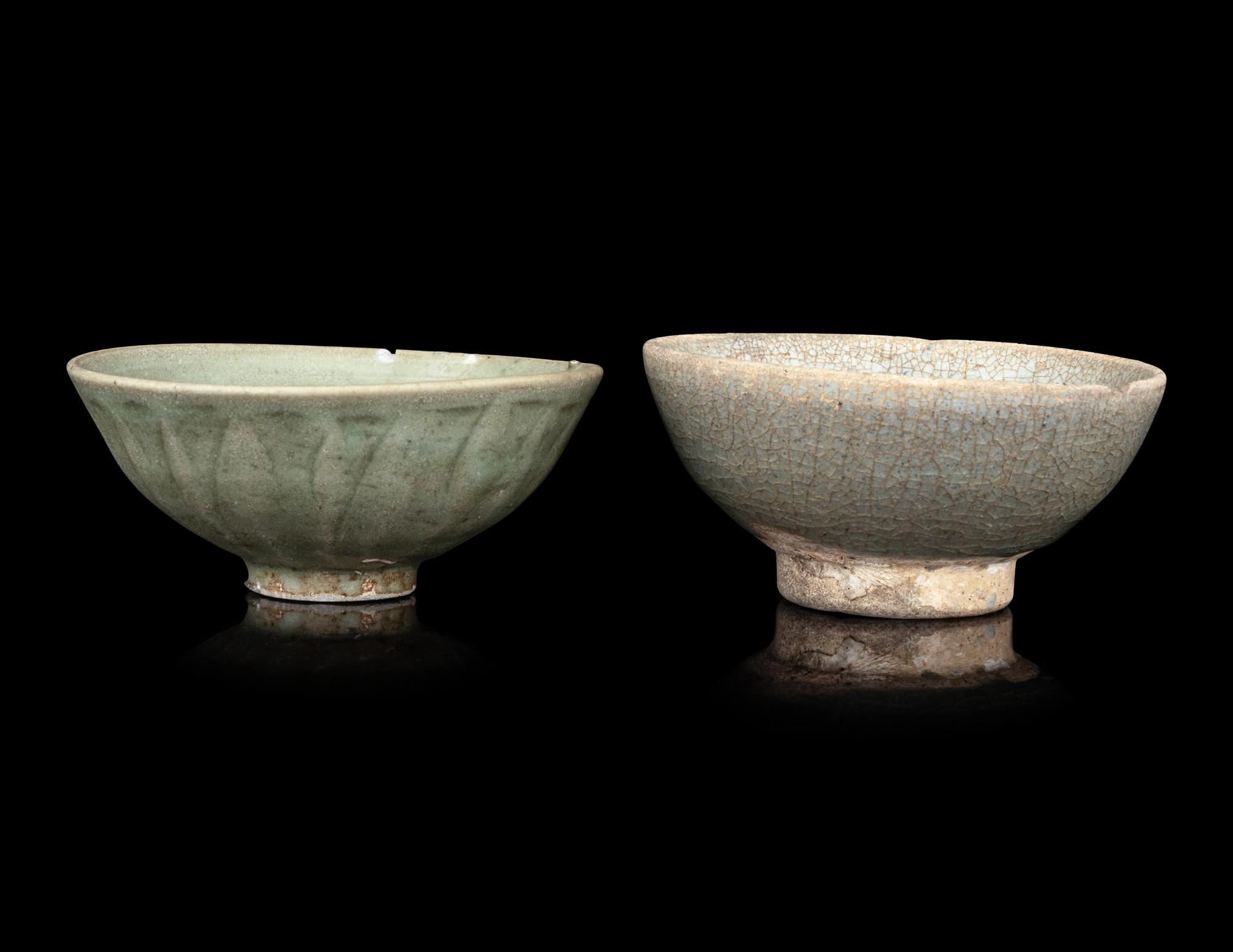 Eight Chinese Monochrome Glazed Porcelain Wares