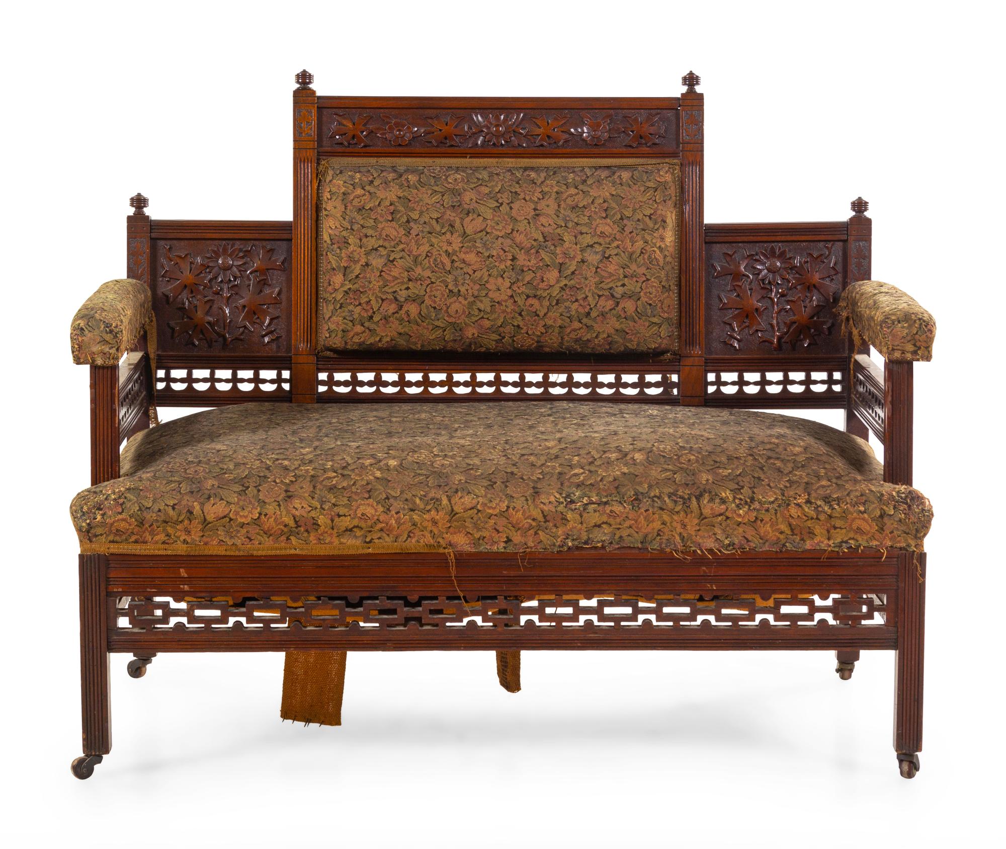 A Victorian Mahogany Settee